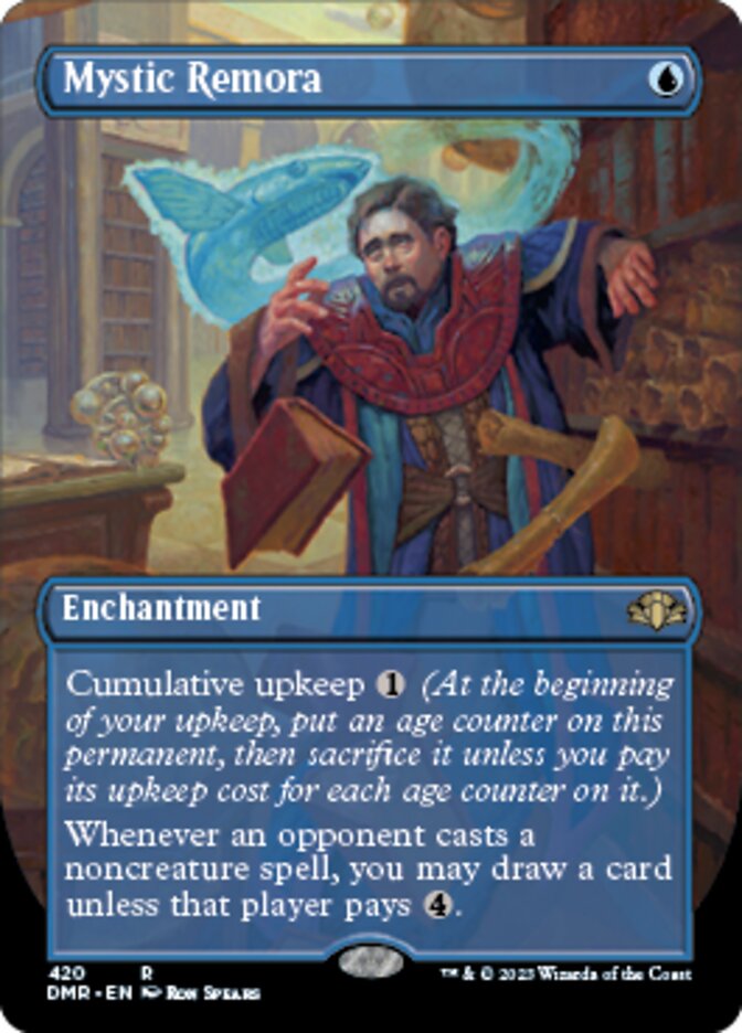 Mystic Remora (Borderless Alternate Art) [Dominaria Remastered] | Gamers Paradise