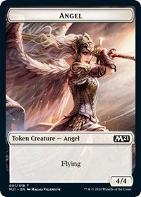 Angel // Saproling Double-Sided Token [Core Set 2021 Tokens] | Gamers Paradise