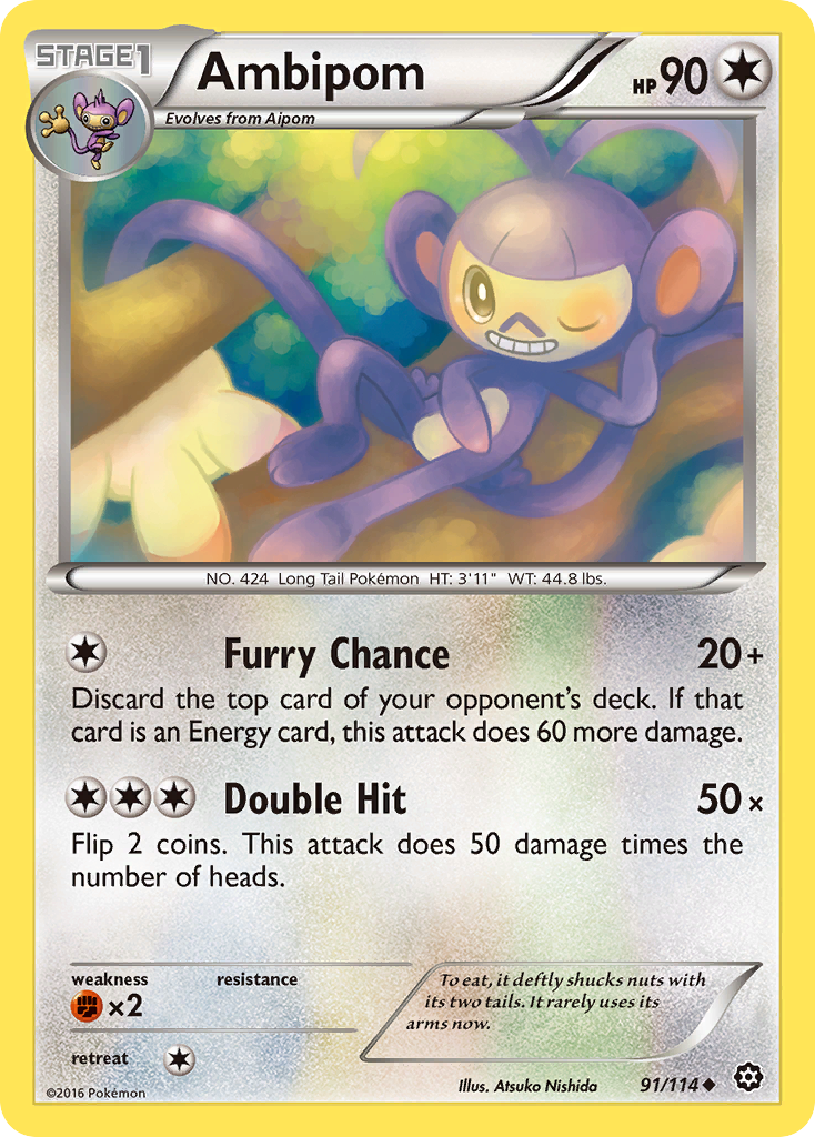 Ambipom (91/114) [XY: Steam Siege] | Gamers Paradise