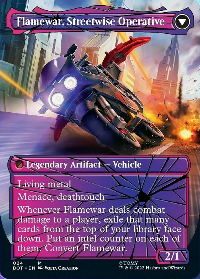 Flamewar, Brash Veteran // Flamewar, Streetwise Operative (Shattered Glass) [Universes Beyond: Transformers] | Gamers Paradise