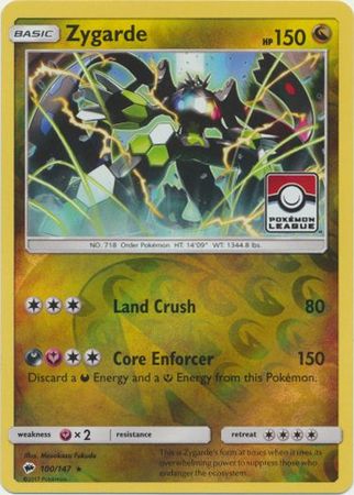 Zygarde (100/147) (League Promo) [Sun & Moon: Burning Shadows] | Gamers Paradise