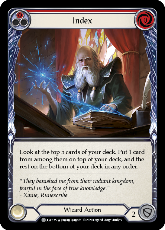 Index (Red) [U-ARC135] Unlimited Rainbow Foil | Gamers Paradise