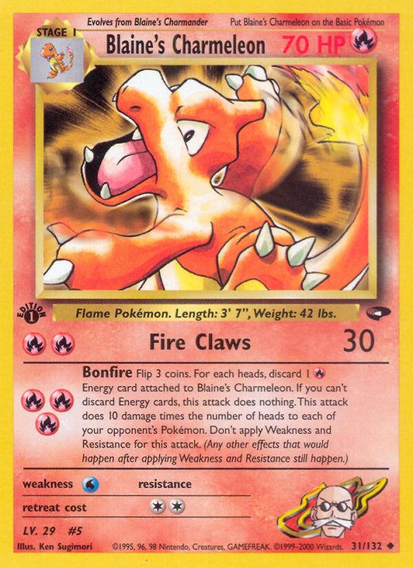 Blaine's Charmeleon (31/132) [Gym Challenge 1st Edition] | Gamers Paradise