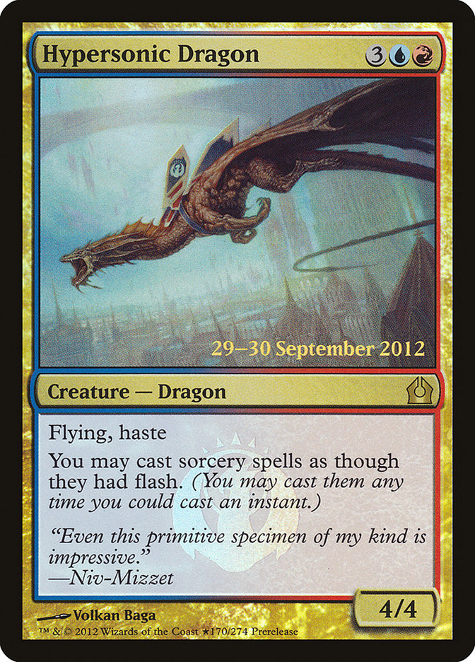 Hypersonic Dragon [Return to Ravnica Prerelease Promos] | Gamers Paradise