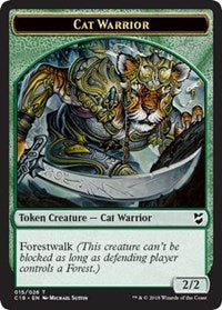 Cat Warrior // Elemental Double-Sided Token [Commander 2018 Tokens] | Gamers Paradise
