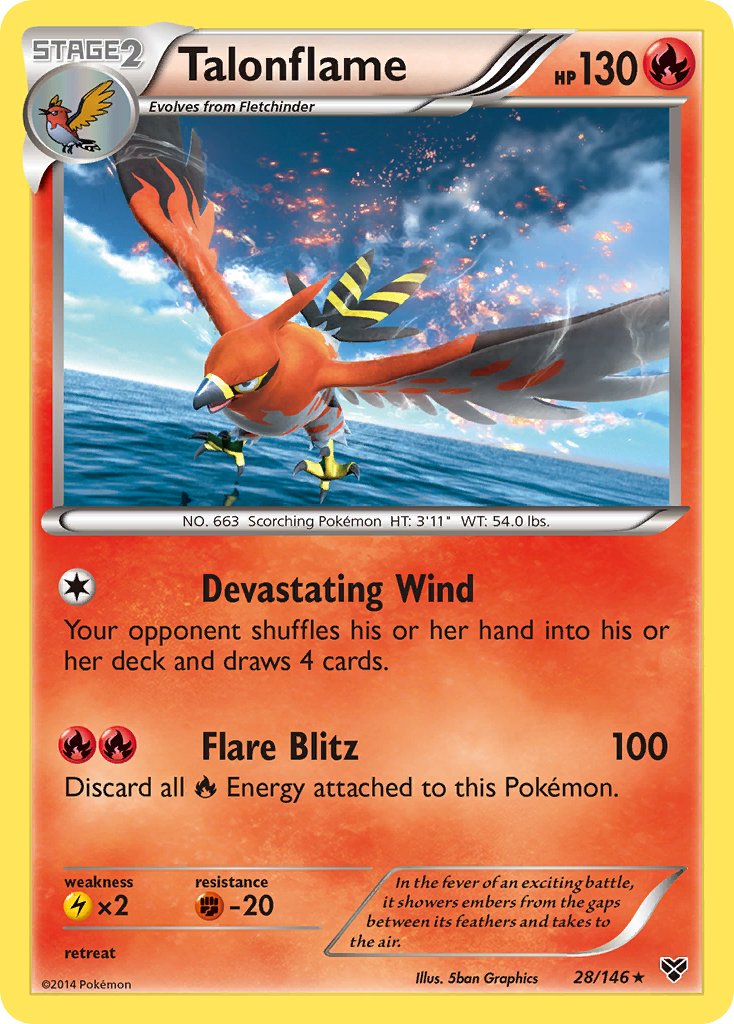 Talonflame (28/146) (Cosmos Holo) (Blister Exclusive) [XY: Base Set] | Gamers Paradise