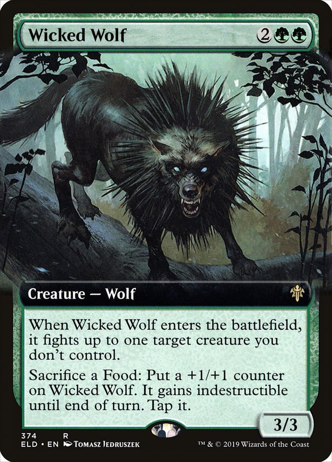 Wicked Wolf (Extended Art) [Throne of Eldraine] | Gamers Paradise