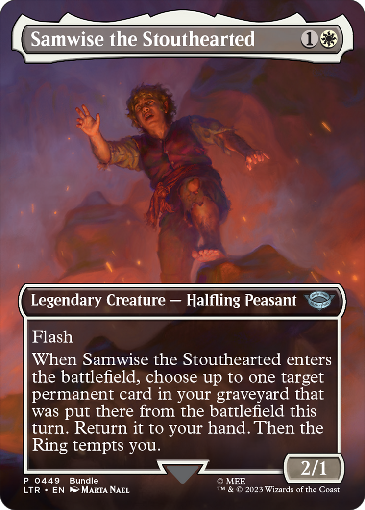 Samwise the Stouthearted (Borderless Alternate Art) [The Lord of the Rings: Tales of Middle-Earth] | Gamers Paradise