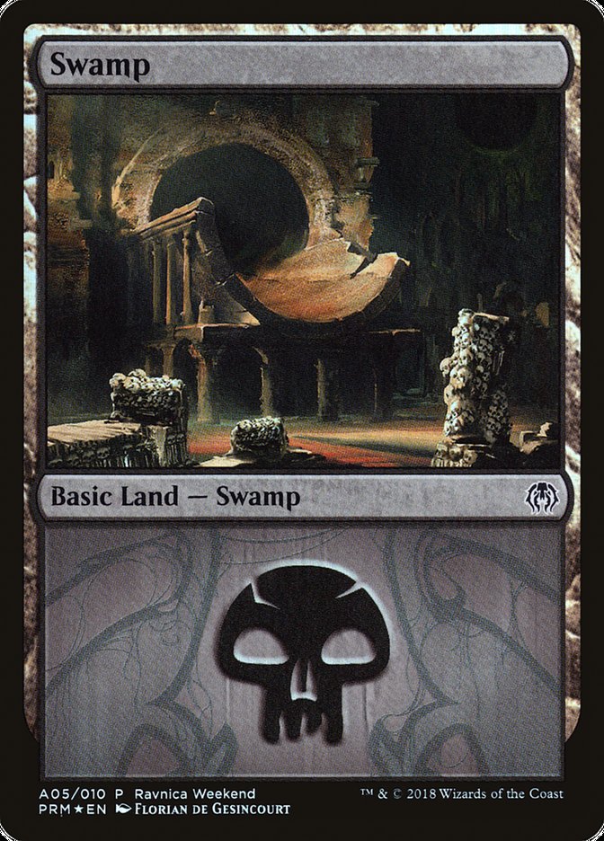 Swamp (A05) [Ravnica Allegiance Ravnica Weekend] | Gamers Paradise