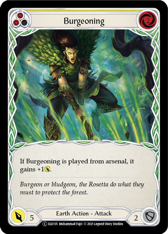 Burgeoning (Yellow) [U-ELE135] Unlimited Rainbow Foil | Gamers Paradise