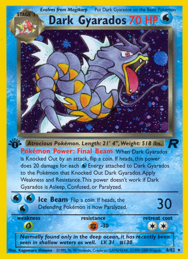 Dark Gyarados (8/82) [Team Rocket 1st Edition] | Gamers Paradise