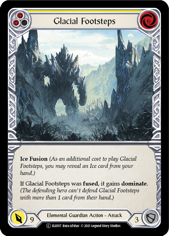 Glacial Footsteps (Yellow) [U-ELE017] Unlimited Rainbow Foil | Gamers Paradise