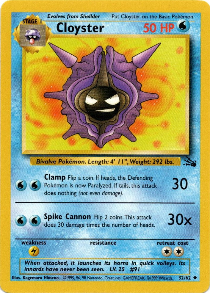 Cloyster (32/62) [Fossil Unlimited] | Gamers Paradise