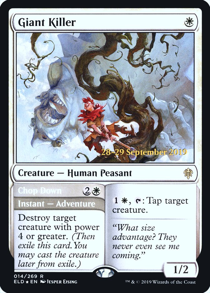 Giant Killer // Chop Down [Throne of Eldraine Prerelease Promos] | Gamers Paradise