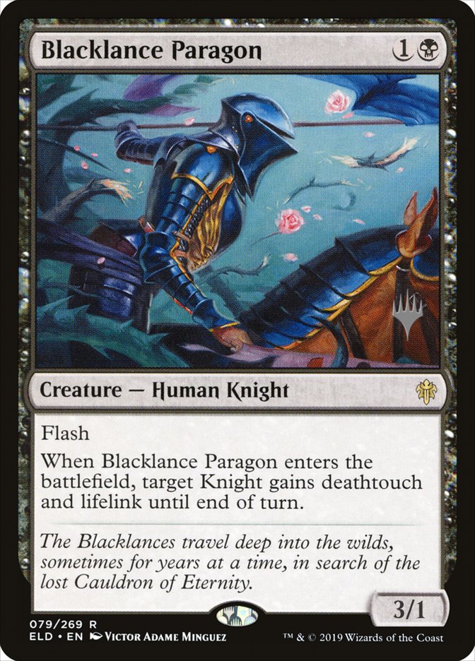 Blacklance Paragon (Promo Pack) [Throne of Eldraine Promos] | Gamers Paradise