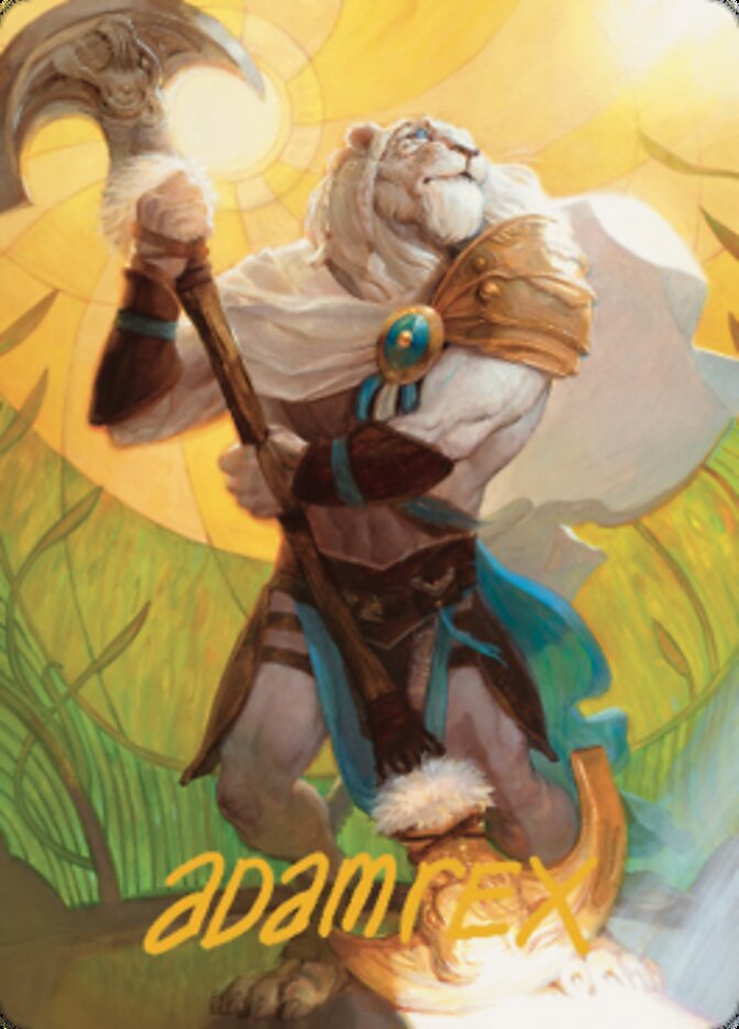 Ajani, Sleeper Agent Art Card (Gold-Stamped Signature) [Dominaria United Art Series] | Gamers Paradise