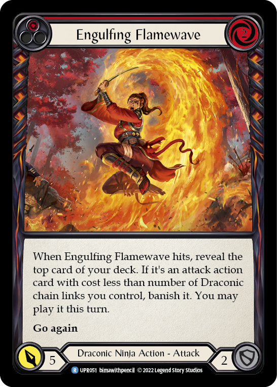 Engulfing Flamewave (Red) [UPR051] (Uprising)  Rainbow Foil | Gamers Paradise
