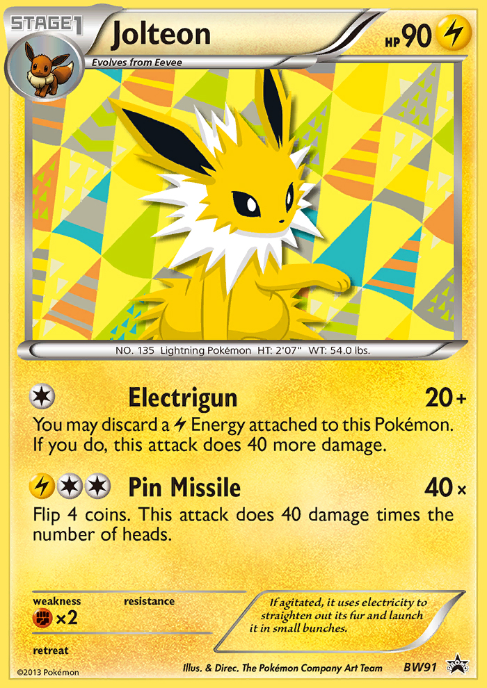 Jolteon (BW91) [Black & White: Black Star Promos] | Gamers Paradise