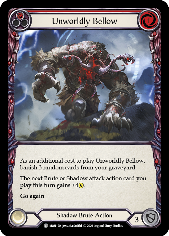 Unworldly Bellow (Red) [MON150-RF] 1st Edition Rainbow Foil | Gamers Paradise