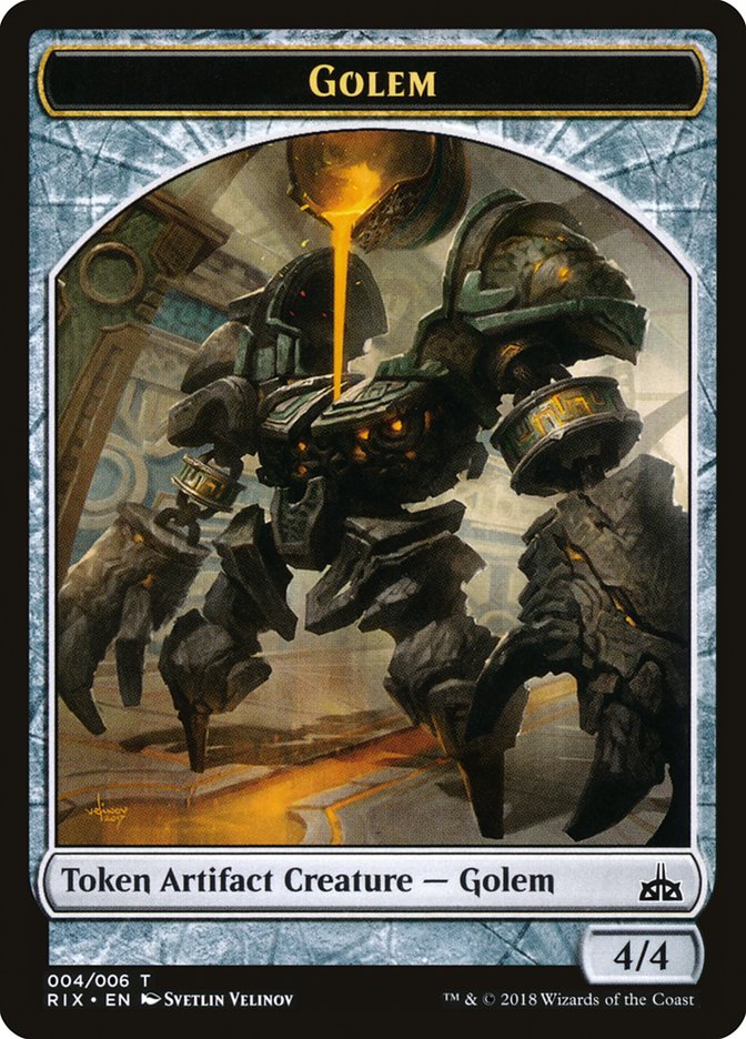 Golem Token [Rivals of Ixalan Tokens] | Gamers Paradise