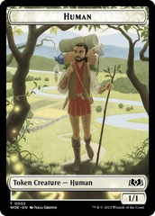 Human // Food (0010) Double-Sided Token [Wilds of Eldraine Tokens] | Gamers Paradise