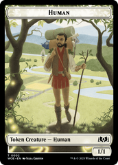 Human // Food (0011) Double-Sided Token [Wilds of Eldraine Tokens] | Gamers Paradise