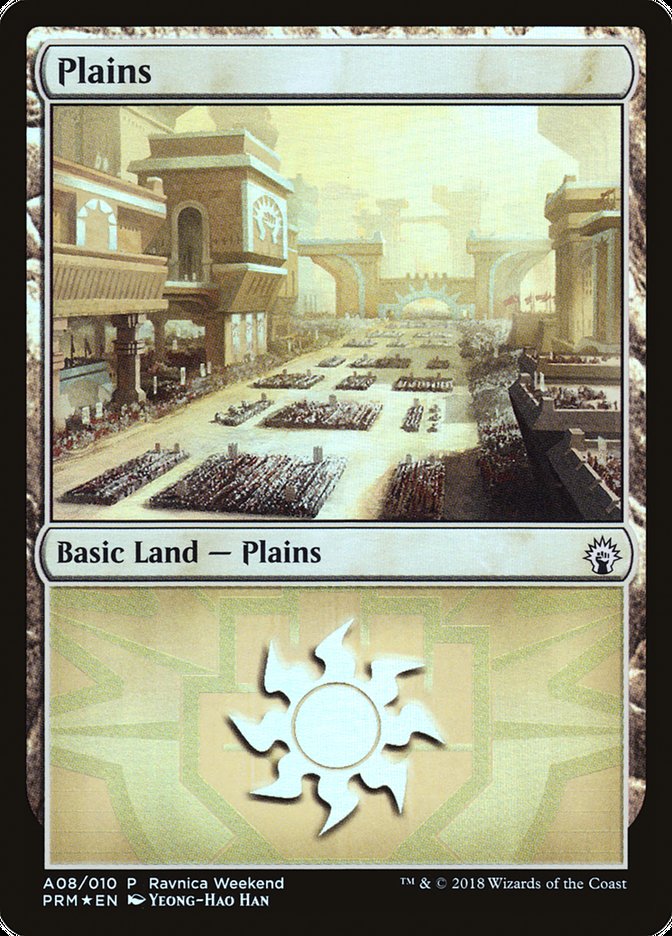 Plains (A08) [Ravnica Allegiance Ravnica Weekend] | Gamers Paradise