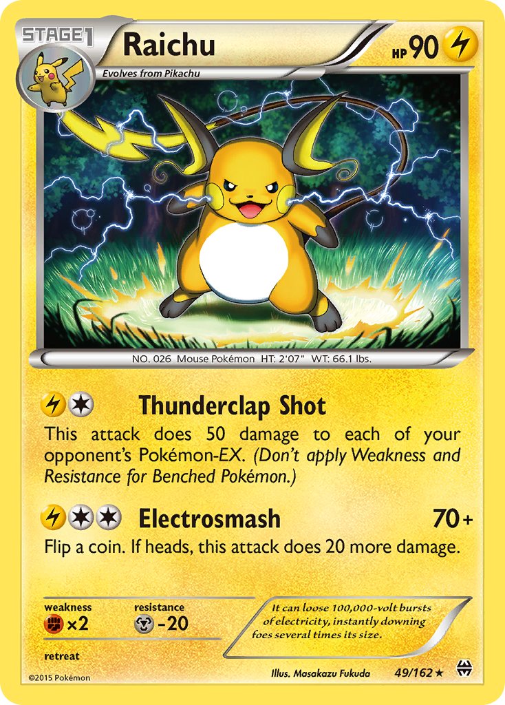 Raichu (49/162) (Theme Deck Exclusive) [XY: BREAKthrough] | Gamers Paradise