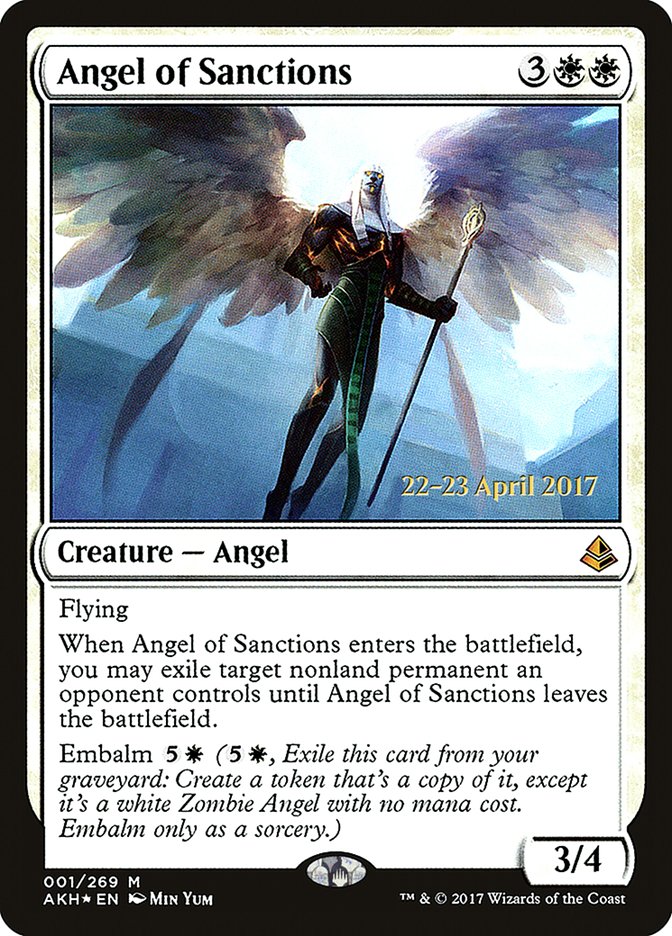 Angel of Sanctions [Amonkhet Prerelease Promos] | Gamers Paradise