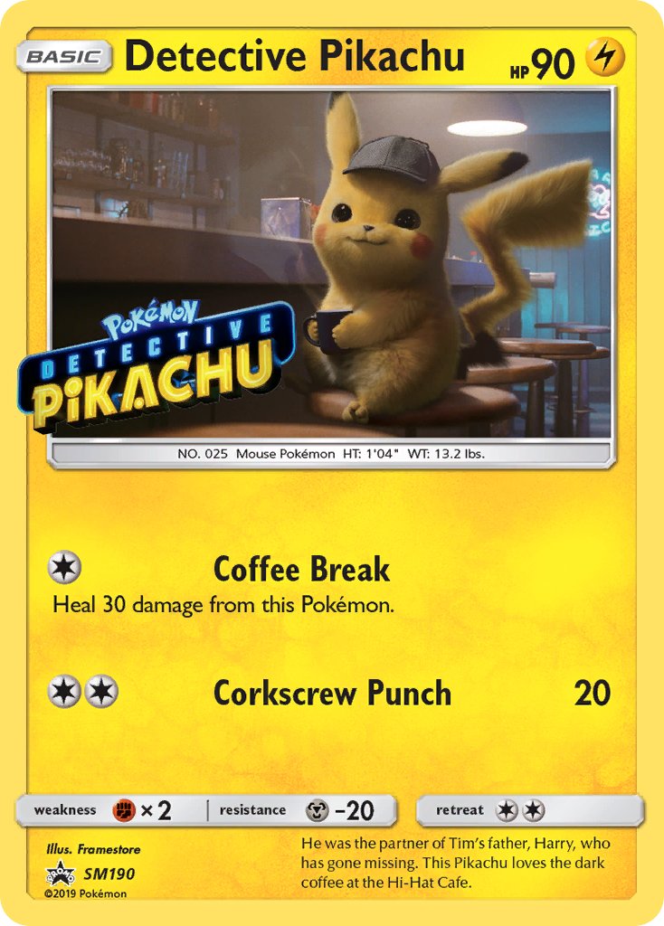 Detective Pikachu (SM190) (Stamped) [Sun & Moon: Black Star Promos] | Gamers Paradise