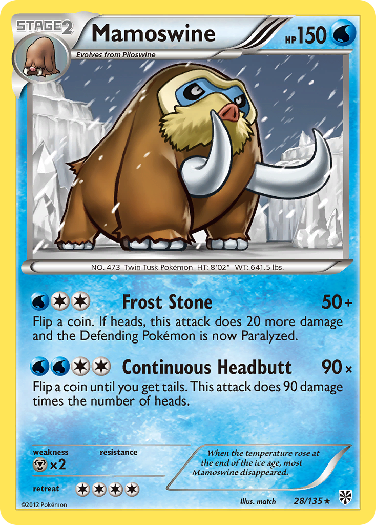 Mamoswine (28/135) [Black & White: Plasma Storm] | Gamers Paradise