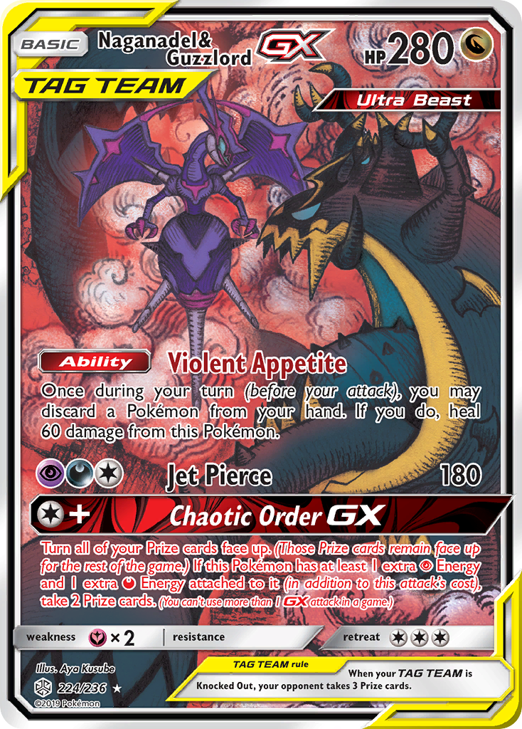 Naganadel & Guzzlord GX (224/236) [Sun & Moon: Cosmic Eclipse] | Gamers Paradise