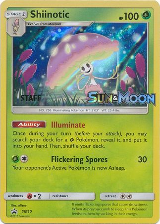 Shiinotic (SM10) (Staff Prerelease Promo) [Sun & Moon: Black Star Promos] | Gamers Paradise