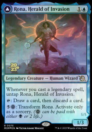 Rona, Herald of Invasion // Rona, Tolarian Obliterator [March of the Machine Prerelease Promos] | Gamers Paradise