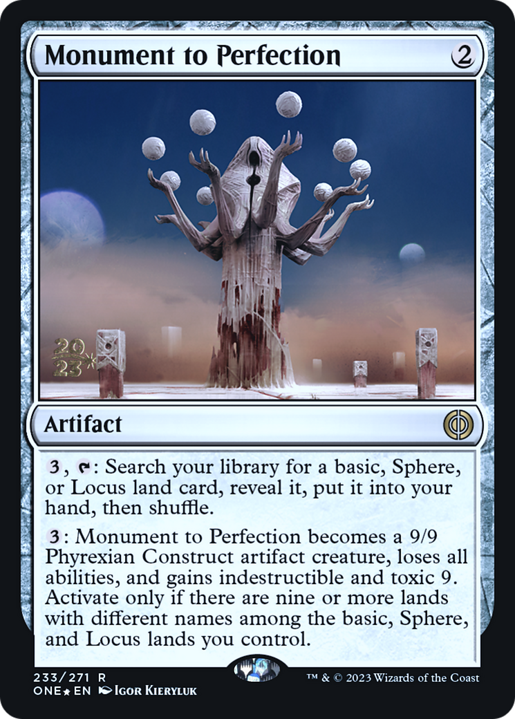 Monument to Perfection [Phyrexia: All Will Be One Prerelease Promos] | Gamers Paradise