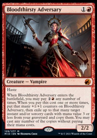 Bloodthirsty Adversary (Promo Pack) [Innistrad: Midnight Hunt Promos] | Gamers Paradise