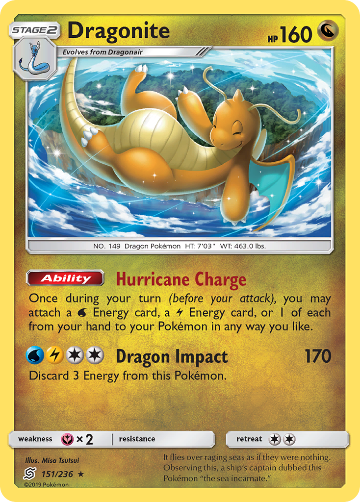 Dragonite (151/236) (Cosmos Holo) [Sun & Moon: Unified Minds] | Gamers Paradise