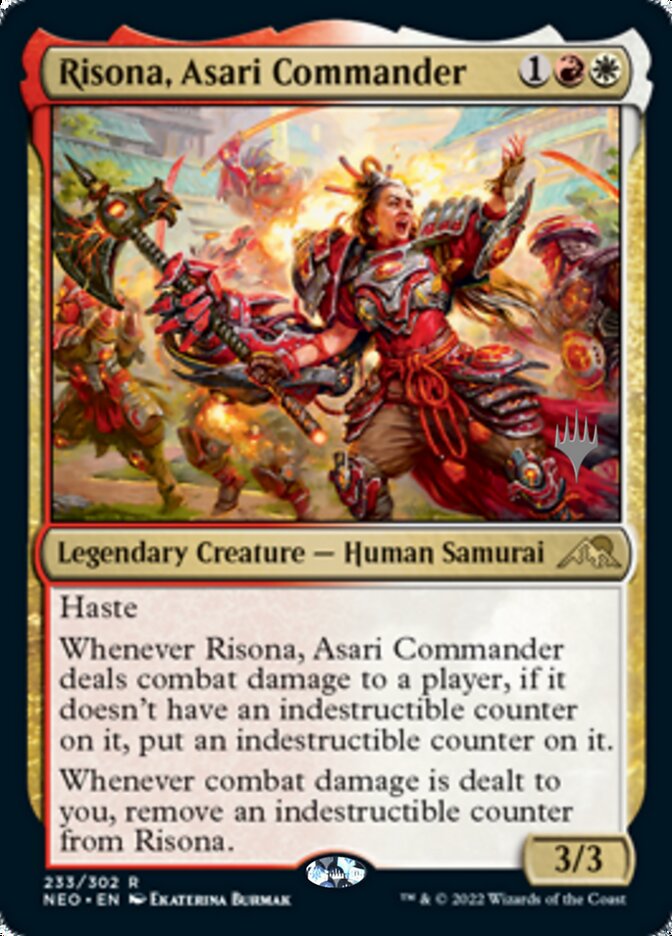 Risona, Asari Commander (Promo Pack) [Kamigawa: Neon Dynasty Promos] | Gamers Paradise