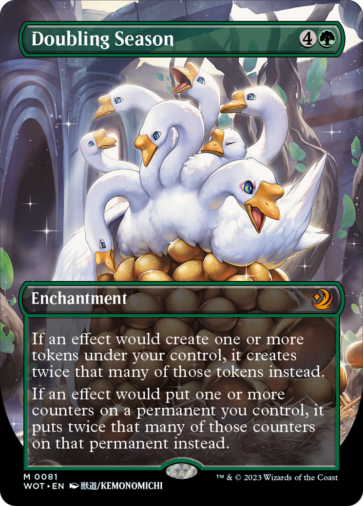 Doubling Season (Anime Borderless) [Wilds of Eldraine: Enchanting Tales] | Gamers Paradise