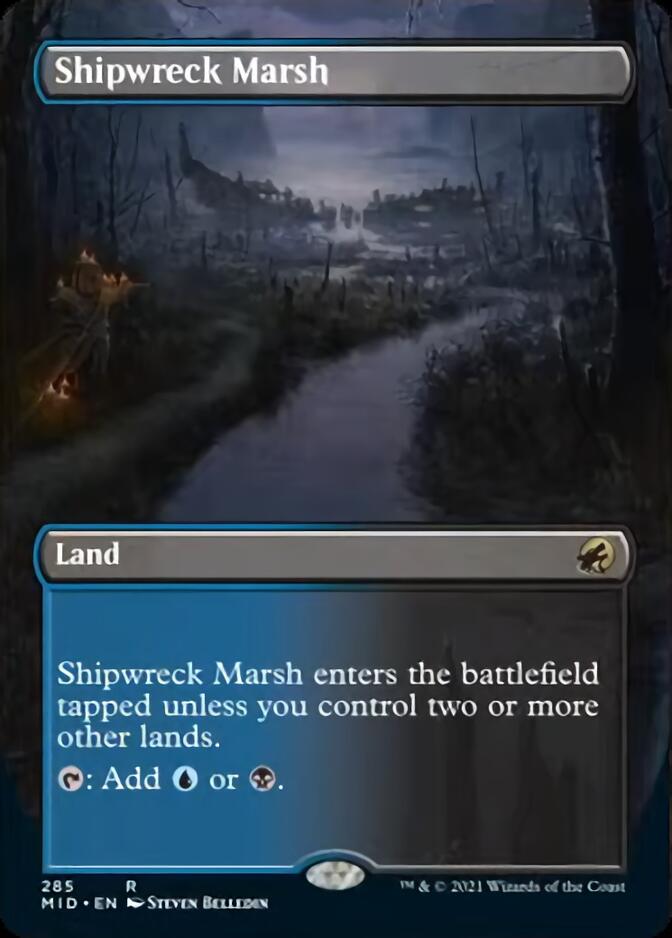 Shipwreck Marsh (Borderless Alternate Art) [Innistrad: Midnight Hunt] | Gamers Paradise