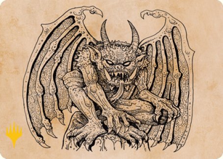 Cloister Gargoyle (Showcase) Art Card (Gold-Stamped Signature) [Dungeons & Dragons: Adventures in the Forgotten Realms Art Series] | Gamers Paradise
