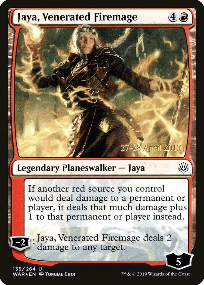 Jaya, Venerated Firemage [War of the Spark Prerelease Promos] | Gamers Paradise