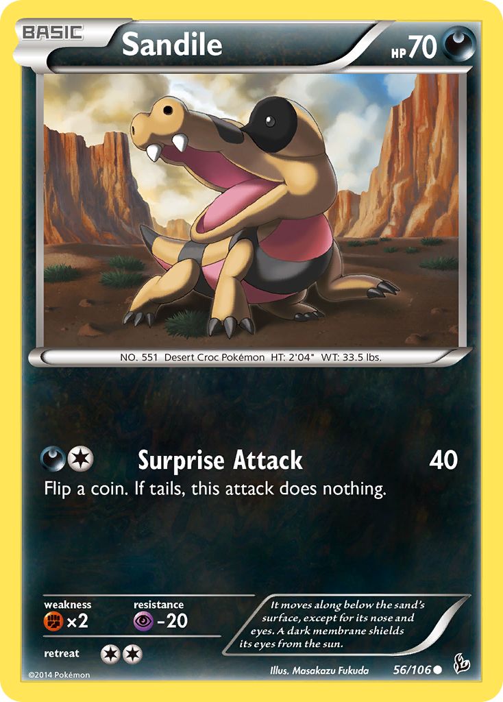 Sandile (56/106) [XY: Flashfire] | Gamers Paradise