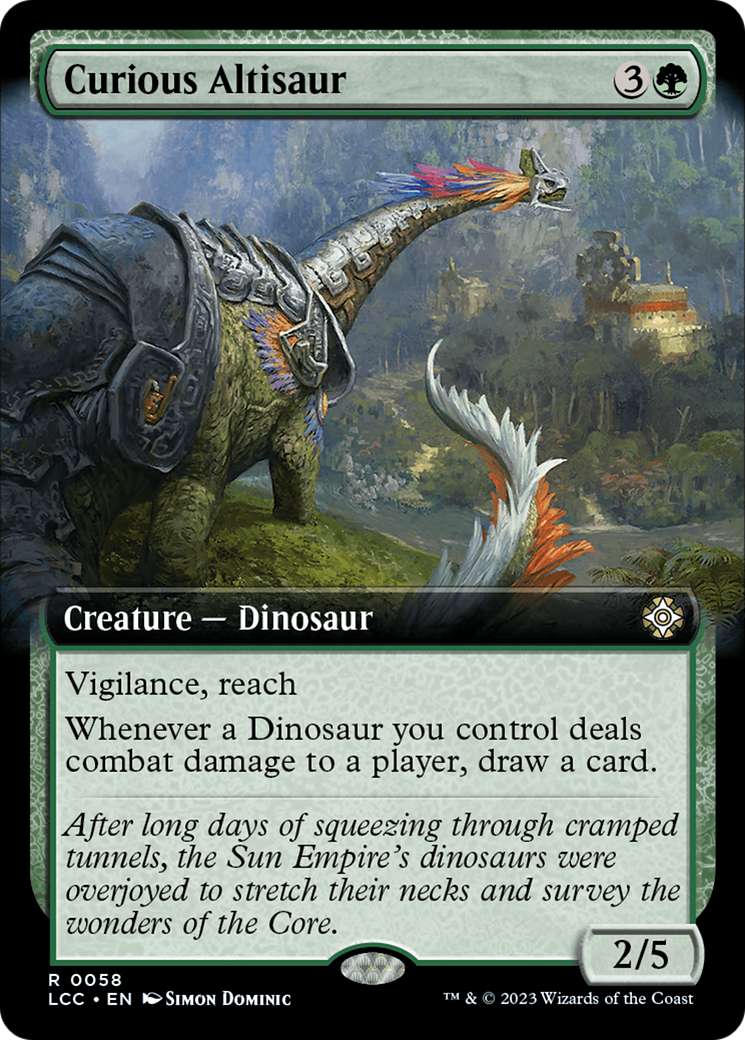 Curious Altisaur (Extended Art) [The Lost Caverns of Ixalan Commander] | Gamers Paradise