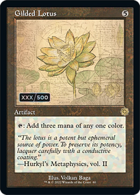 Gilded Lotus (Retro Schematic) (Serial Numbered) [The Brothers' War Retro Artifacts] | Gamers Paradise