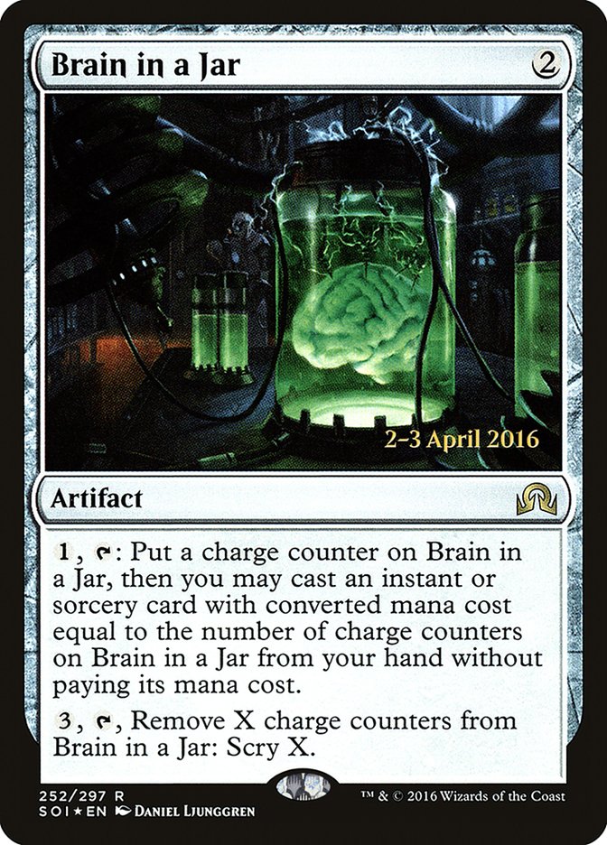 Brain in a Jar [Shadows over Innistrad Prerelease Promos] | Gamers Paradise