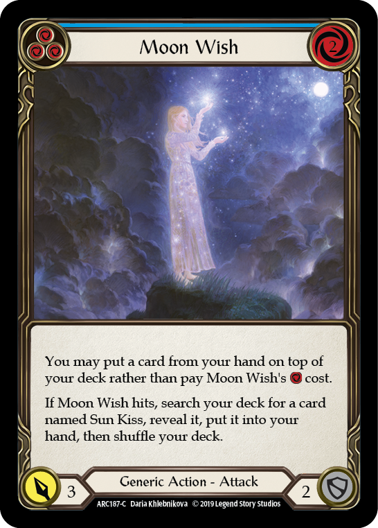 Moon Wish (Blue) [ARC187-C] 1st Edition Rainbow Foil | Gamers Paradise