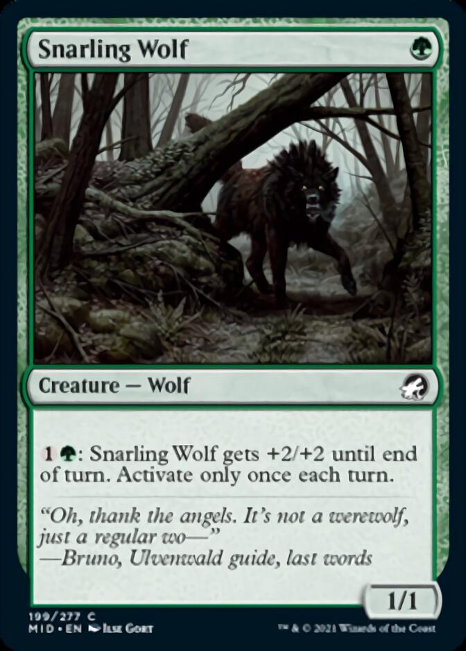 Snarling Wolf [Innistrad: Midnight Hunt] | Gamers Paradise