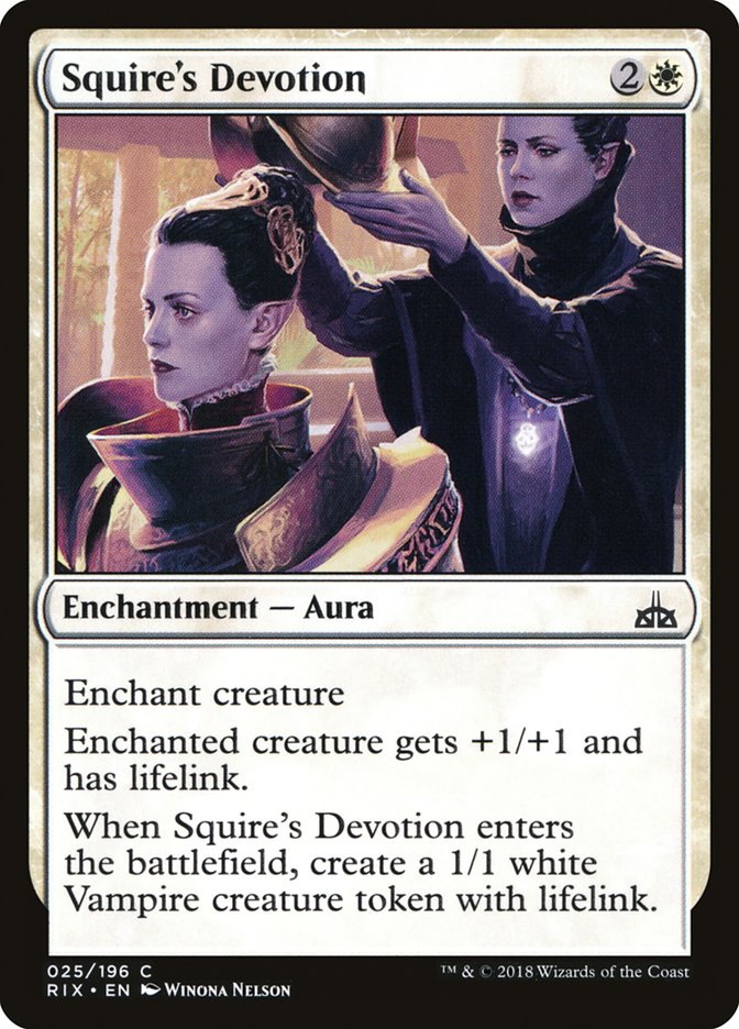 Squire's Devotion [Rivals of Ixalan] | Gamers Paradise