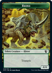 Rhino // Wolf Double-Sided Token [Innistrad: Midnight Hunt Commander Tokens] | Gamers Paradise